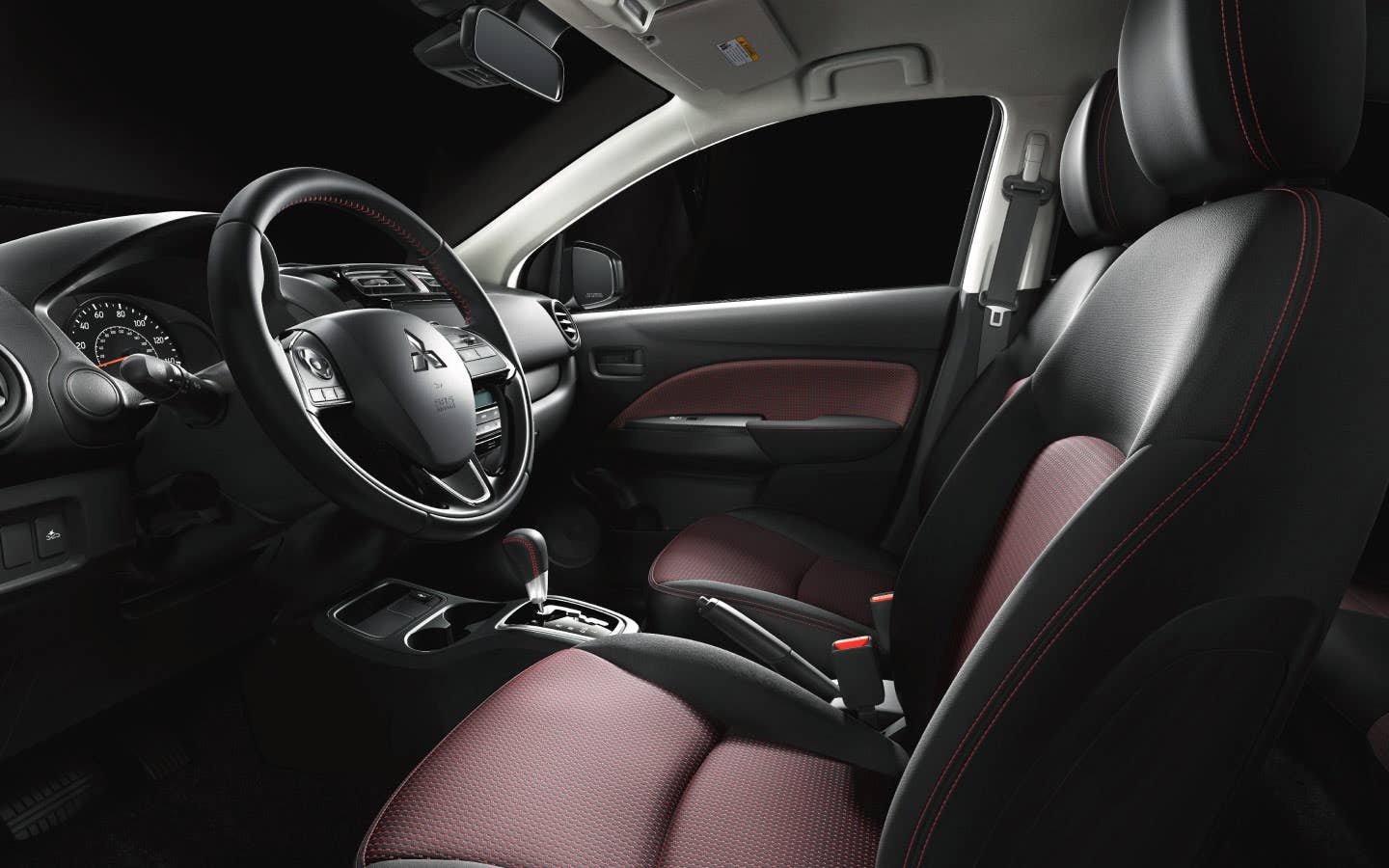 2024 Mitsubishi Mirage G4 Sedan driver's seat and steering wheel