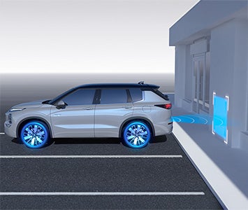 2025 Mitsubishi Outlander SUV con frenado automático de emergencia trasero