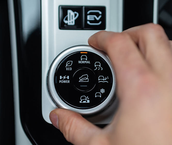 Close up on the Drive Mode Selector in the 2026 Mitsubishi Outlander SUV