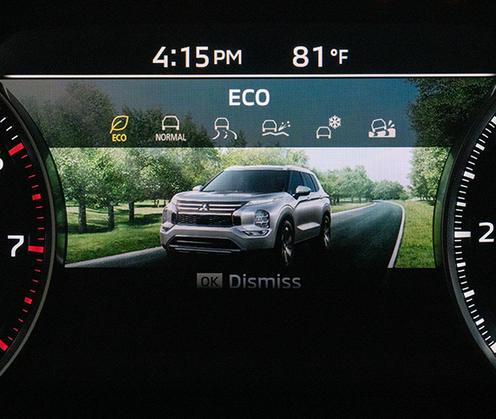 2026 Mitsubishi Outlander SUV Eco Mode Graphic