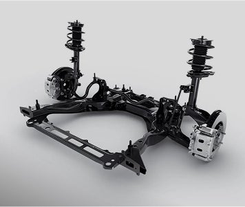 Gráfico del sistema de suspensión de la Mitsubishi Outlander 2026.